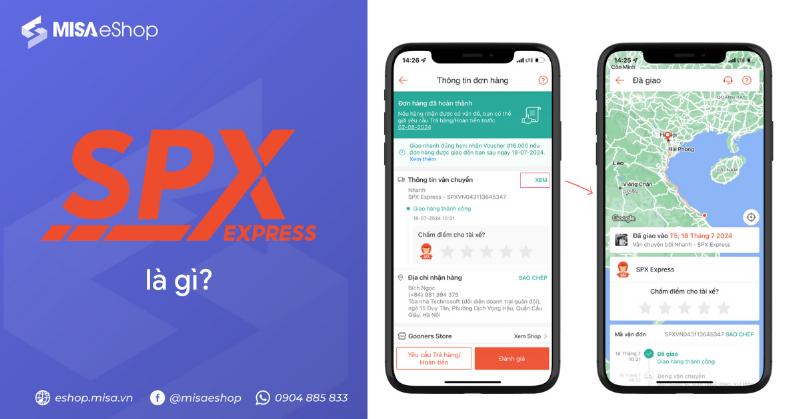 Mô tả trực quan quy trình vận chuyển và theo dõi đơn hàng SPX Express
